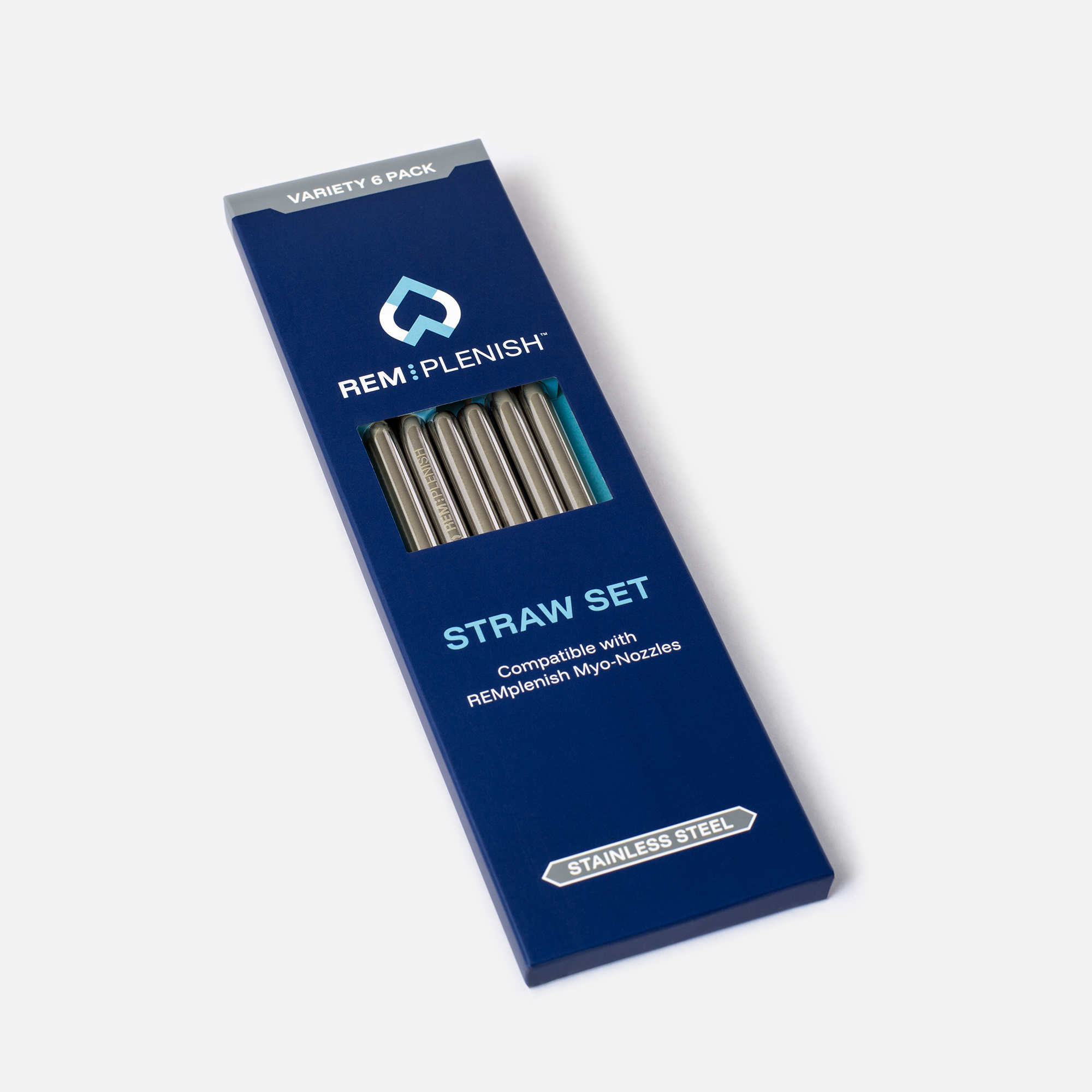 REMplenish Stainless-Steel Straws (6-Pack)
