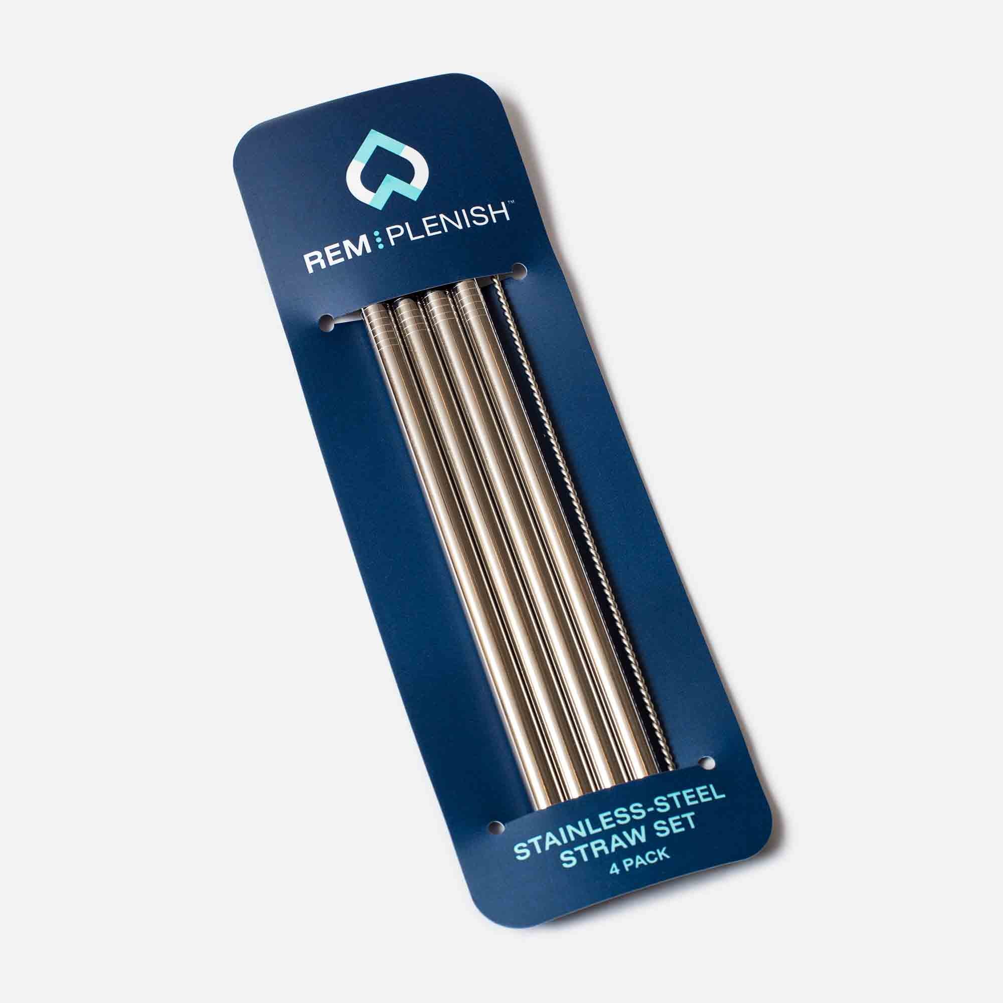 REMplenish Stainless-Steel Straws (4-Pack)